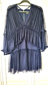 MOSSMAN Dress- Size 12 "Wuthering Heights" ✨️Navy In Colour ✨️ - Picture 1 of 7