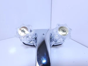 New Chrome Bathroom Faucet Two Knobs - Picture 1 of 7