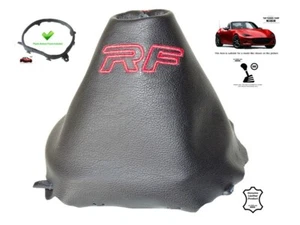 Ghetta bastone cambio pelle per Mazda MX5 Roadster ND Mk4 2014-18 "RF" rosso + telaio - Foto 1 di 7