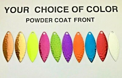 10 sz 3.5 Hammered willow leaf blades spinner baits or lure making, replacement - Image 1 of 2