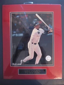 Mike Piazza mattiert 8" x 10" GLANZFOTO MIT NAMENSSCHILD NY METS NEU VERSIEGELT MLB - Bild 1 von 1