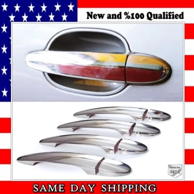 不锈钢镀铬门把手保护套 4 门宝马 530i 530xi 535i 535xi 545i 550i  — 第 1/4 张图片