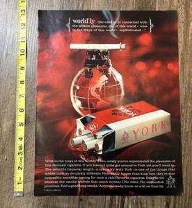 1963 York Cigarettes Color Page Magazine Ad Advertisement - Picture 1 of 6