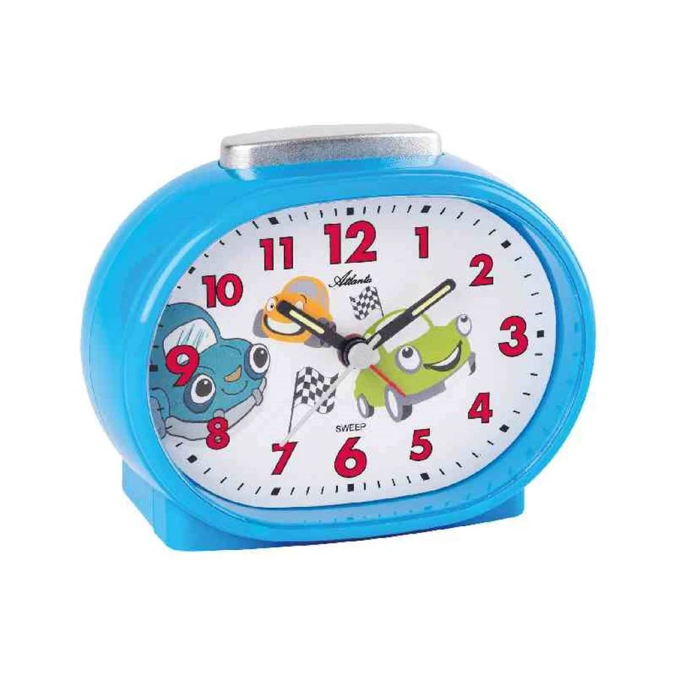 Atlanta Analógico Despertador Niños Azul Plástico Función Despertador - Imagen 1 de 1