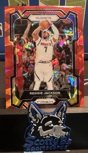 2023-24 Panini Prizm - Red Ice Prizm #235 - Reggie Jackson - Nuggets - Picture 1 of 3