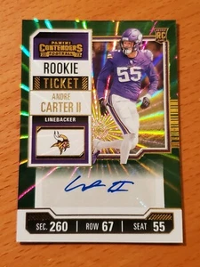 2023 Panini Contenders Rookie Ticket Green #170 Andre Carter II Army Vikings - Picture 1 of 2