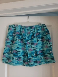 VTG Big Dogs Flannel Shorts Womens Plus 18/20 Blue Logo Graphic - Picture 1 of 8
