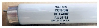 12 Pack/Case 3 Foot 30 Watt T8 White Deli Lamp Made in USA Voltarc #26153 - Image 1 of 3
