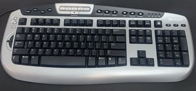 Microsoft USB Wired Digital Media Keyboard Model 1031 - Gray/Black KC-0405 - Image 1 of 4