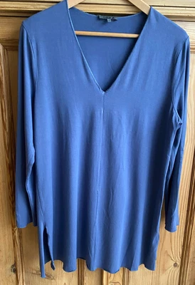 Blaues langes Shirt/Tunika von Oska, Gr 2 mit langen Ärmeln - Bild 1 von 3