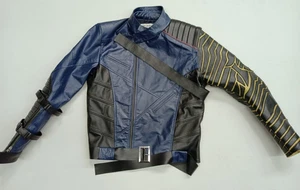 The Falcon And The Winter Soldier Bucky Leather Jacket with Golden Arm - Picture 1 of 6