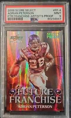 2008 Score Select Adrian Peterson Future Franchise Artist's Proof #9/32 PSA 9 - Image 1 of 3