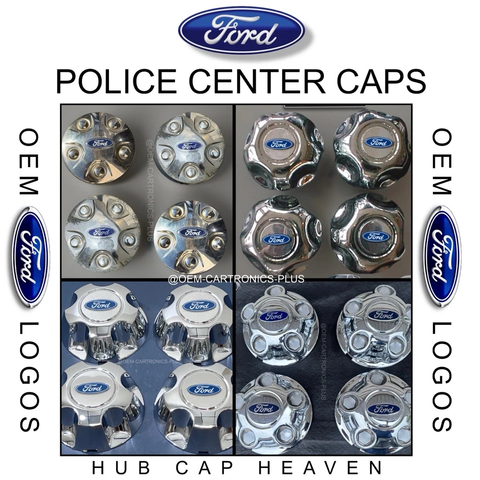 OEM Ford Police Center Caps | Police Interceptor |Utility/Sedan/Crown Vic - Image 1 of 4