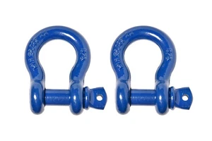 2Pack 5/8" Blue Bow Shackle D-Ring w 3/4" Clevis Screw Pin WLL 7000 lbs 3.25 TON - Bild 1 von 6