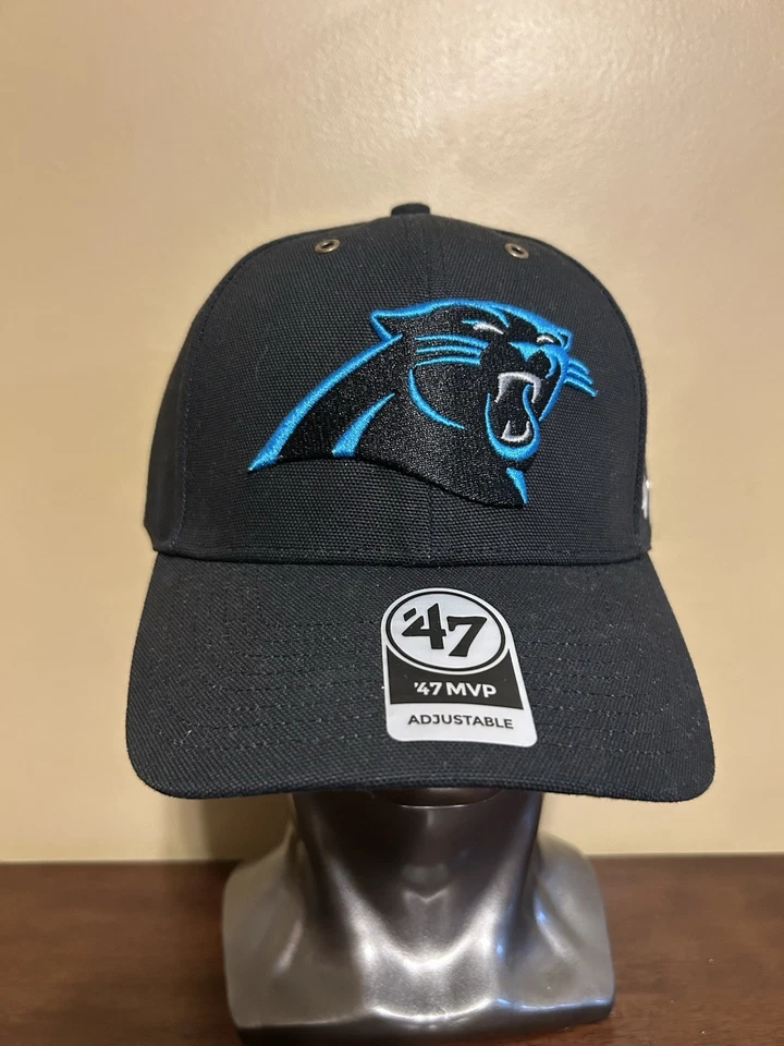 Carolina Panthers Carhartt x 47 MVP Sombrero Pato Tela Negro OSFM NUEVA MUESTRA Foto 1 de 4