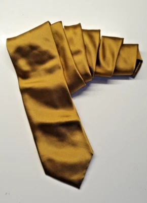 Gravata Avanti pura seda dourada - Imagem 1 de 4