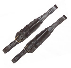 FSS WIDE MONO Stirrup Leather DRESSAGE NAPPA Stabilizing Nylon Core BUCKLE 105cm - Imagen 1 de 3