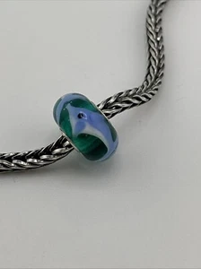 Authentic Trollbeads Blue Dolphin Bead, Summer Unique, Critter New #87 - Picture 1 of 5