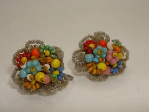 SCHÖNE VINTAGE 50ER JAHRE ÄRA HASKELL STIL PERLEN SCHRAUB OHRRINGE! - Bild 1 von 6