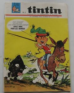 JOURNAL TINTIN N°915 soyons bons pour les animaux/jacobs 1966  Bon Etat