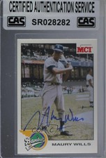 1995 MLB Players Alumni MCI Ambassadors of Baseball World Tour Maury Wills #12