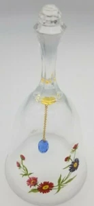 Avon Crystal Glass Bell with Flower Design, Free Shipping! - Picture 1 of 8