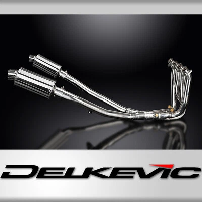 Silenciadores de escape completo Kawasaki ZX-14 Ninja 2006-2007 4-2 9" ovalados de acero inoxidable Foto 1 de 4