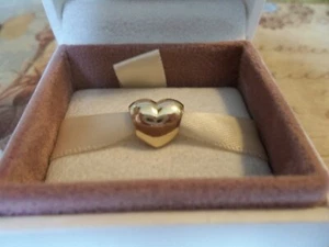Genuino Auténtico Pandora Oro 14ct Corazón Hinchado Dije 750119 - Imagen 1 de 2