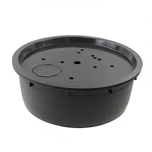 Springbrunnen Becken mit 88cm GFK Abdeckung Set PE Brunnenbecken rund Quellstein - Bild 1 von 9