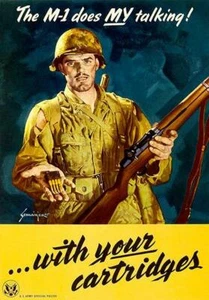 The M-1 Does My Talking! - 1945 - World War II - Propaganda Poster Magnet - Picture 1 of 2
