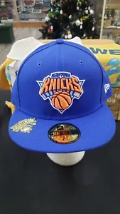 NWT NEW YORK KNICKS LIFE METAL BILL LOGO FITTED HAT NEW ERA 59FIFTY 5950 7 1/2 - Picture 1 of 7