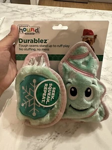 Outward Hound 2-Pack Holiday INVINCIBLES TREE AND SNOWFLAKE Dog Toy BRAND NEW - Picture 1 of 2