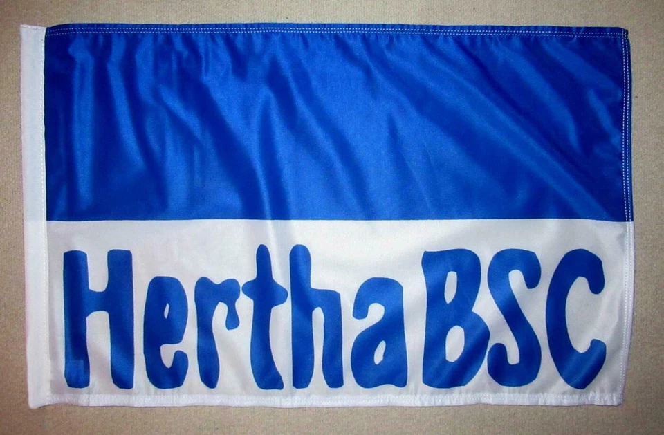 2 SCHWENKFAHNEN - FAHNE - HERTHA BSC - TRADE CON - 60 cm x 39 cm - NEU - Bild 1 von 1