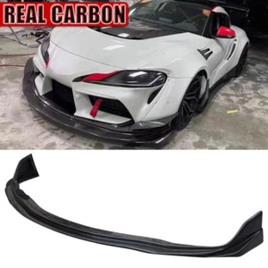 VRS-1 Style Carbon Fiber Front Lip Bumper Spoilerfor Toyota Supra A90 A91 2019+ - Picture 1 of 7