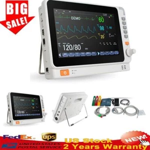 10 ICU Signs Patient Monitor ECG NIBP SPO2 TEMP RESP Multi-parameter - Picture 1 of 17
