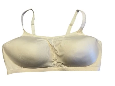 Breezies 48C Tee Shirt Bra Nude Lightly Padded 4 Hooks in Back Scoop Neck - Image 1 of 4