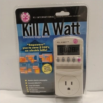 Kill A Watt P3 Power AC Electricity Usage Monitor Analyzer Meter P4400 NEW - Image 1 of 4
