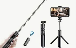 Selfie Stick Tripod Portable And Extendable Selfie With Wireless Remote Control - Picture 1 of 2