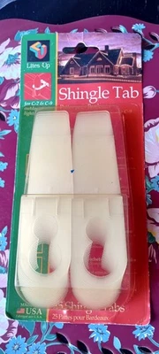 Lites Up Outdoor Shingle Tabs 25 Count Holiday For C-7 & C-9 Lights USA - Image 1 of 4
