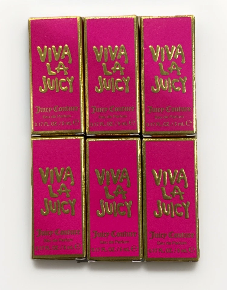 6x PERFUME/PERFUME Miniaturas VIVA LA JUICY Juicy Couture 0,17 oz/5 ml cada una nueva en caja Foto 1 de 1