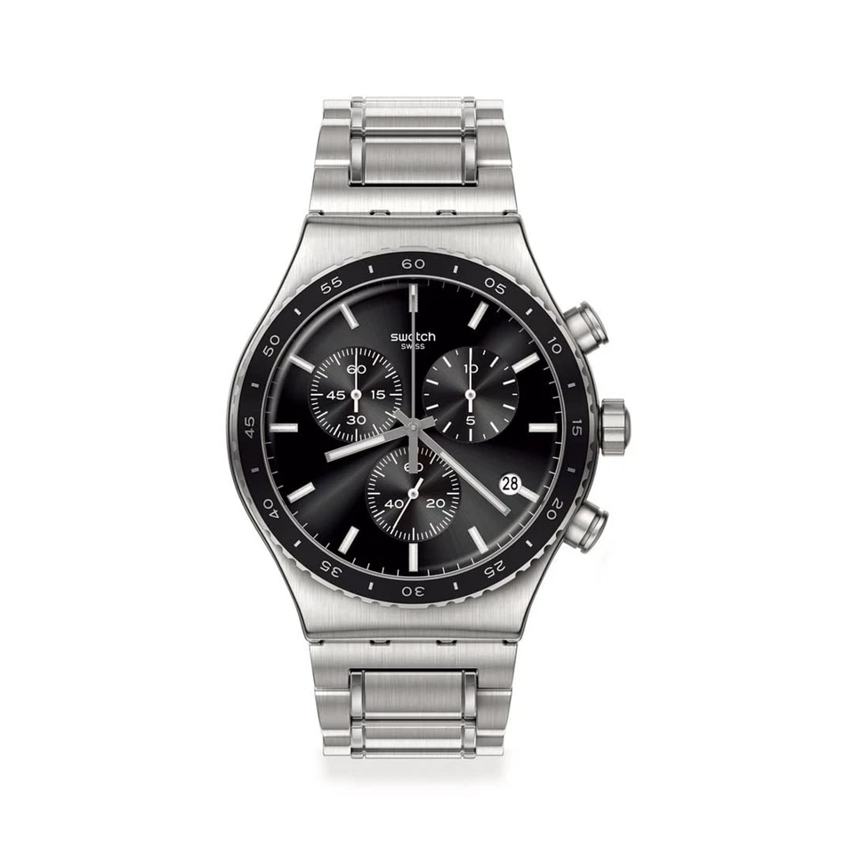 Swatch CARBONIUM DREAM Irony Chrono YVS495G Men's Watch Gray