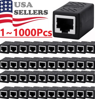 Lotto adattatore cavo rete Ethernet LAN accoppiatore in linea RJ45 Cat7 Cat6 Cat5e Cat5 - Immagine 1 di 4