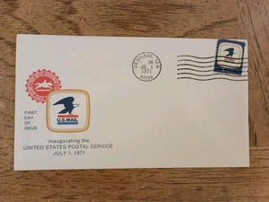 #1396 Inauguration of USPS 7-1-71 DEDHAM. Massachusetts FDC - Picture 1 of 1