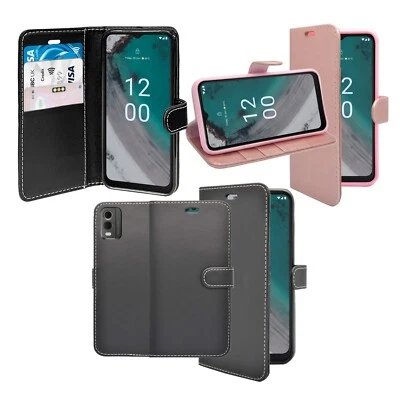 For Nokia C32 Phone Case Wallet Flip PU Leather Stand Card Slot Pouch Cover - Image 1 of 4