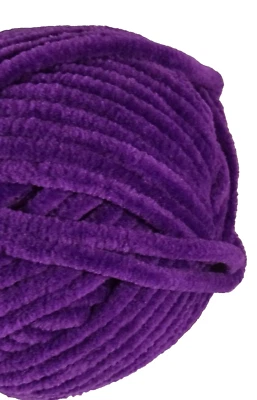 Hobbii Yarn Baby Snuggle Solid Purple Knitting Crochet Craft Chenille - Image 1 of 4