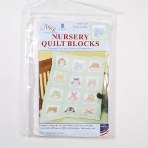 Jack Dempsey Nursery Quilt Blocks Peek A Boo 300-124 Cross Stitch Embroidery - Picture 1 of 4