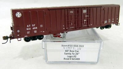 N Scale 60' BX-166 Box Car - Santa Fe #621489 - Atlas Model RR #50004069 - Image 1 of 2