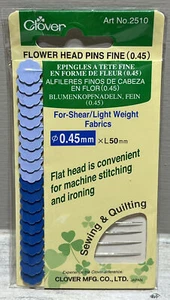 Clover Fine Flower Head Pins Card [CL2510] New - Picture 1 of 2