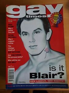Revista Gay Times #222 Marzo 1997 Tony Blair Peter Tatchell
