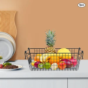 4 Pcs Stackable Storage Baskets, Storage Baskets, Vegetable Storage Baskets - Picture 1 of 16